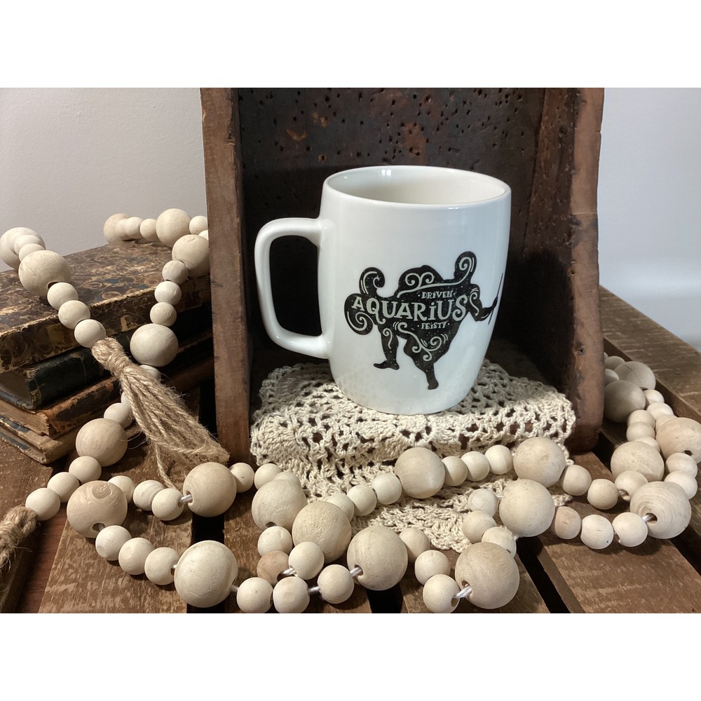 Threshold Target AQUARIUS Coffee Mug Cup Zodiac 16oz Driven Feisty Astrology